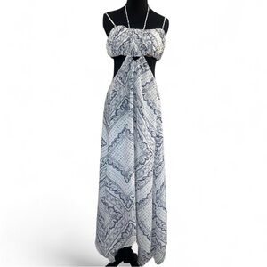 By Anthropologie | Blue & White Suspender Skirt Set | NWOT